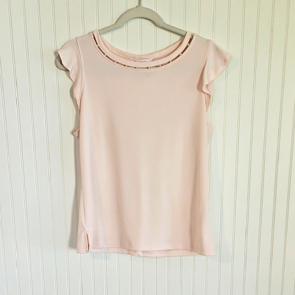 Candie's Pink Ruffled Cap Sleeve Blouse